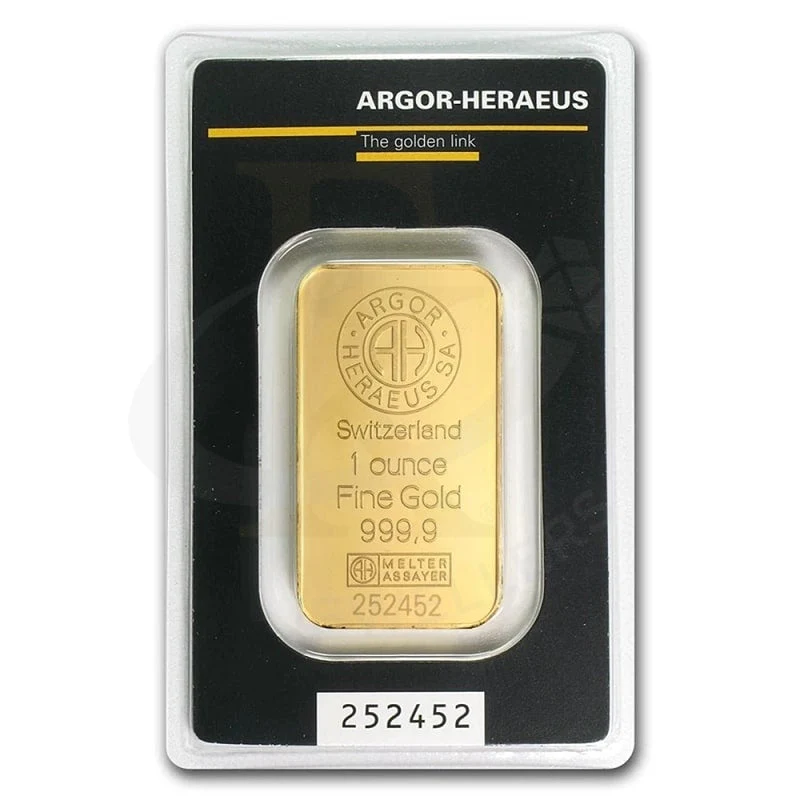 Argor Heraeus 1 Ounce Gold Bar 24KT - FKJGBR24K2207 - Image 2