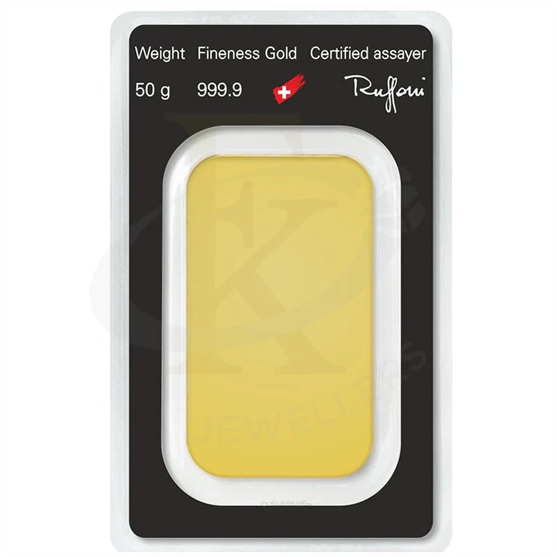 Argor Heraeus 50 Grams Gold Bar 24KT - FKJGBR24K2208 - Image 3