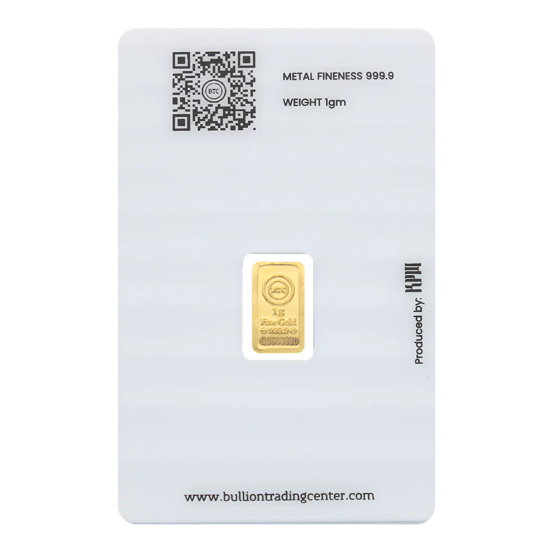 BTC 1 Gram Allah Noor Gold Bar 24KT - FKJGBR24K6603 - Image 2