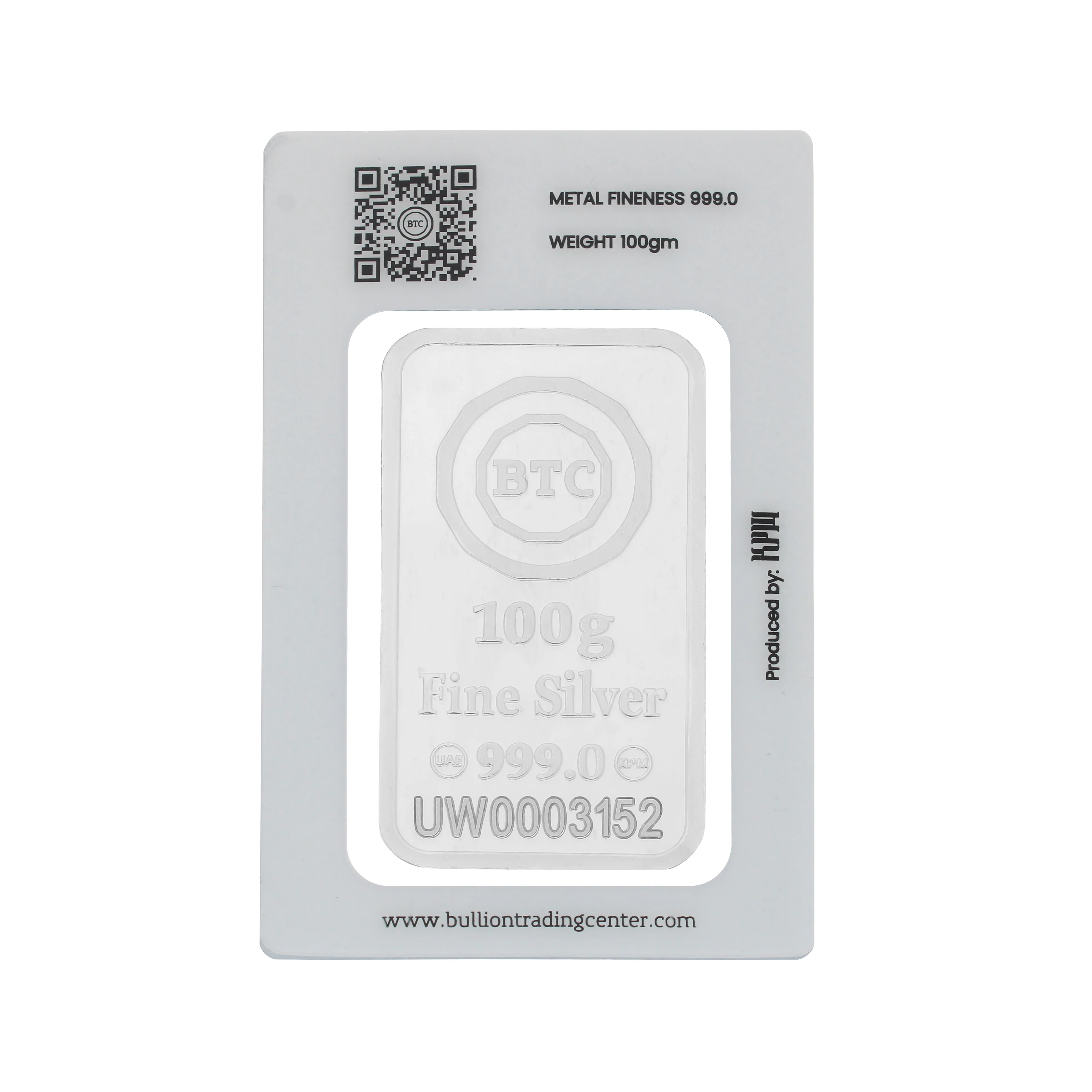 BTC 100 Grams Haram Al Makki Silver Bar - FKJGBRSL6632 - Image 2
