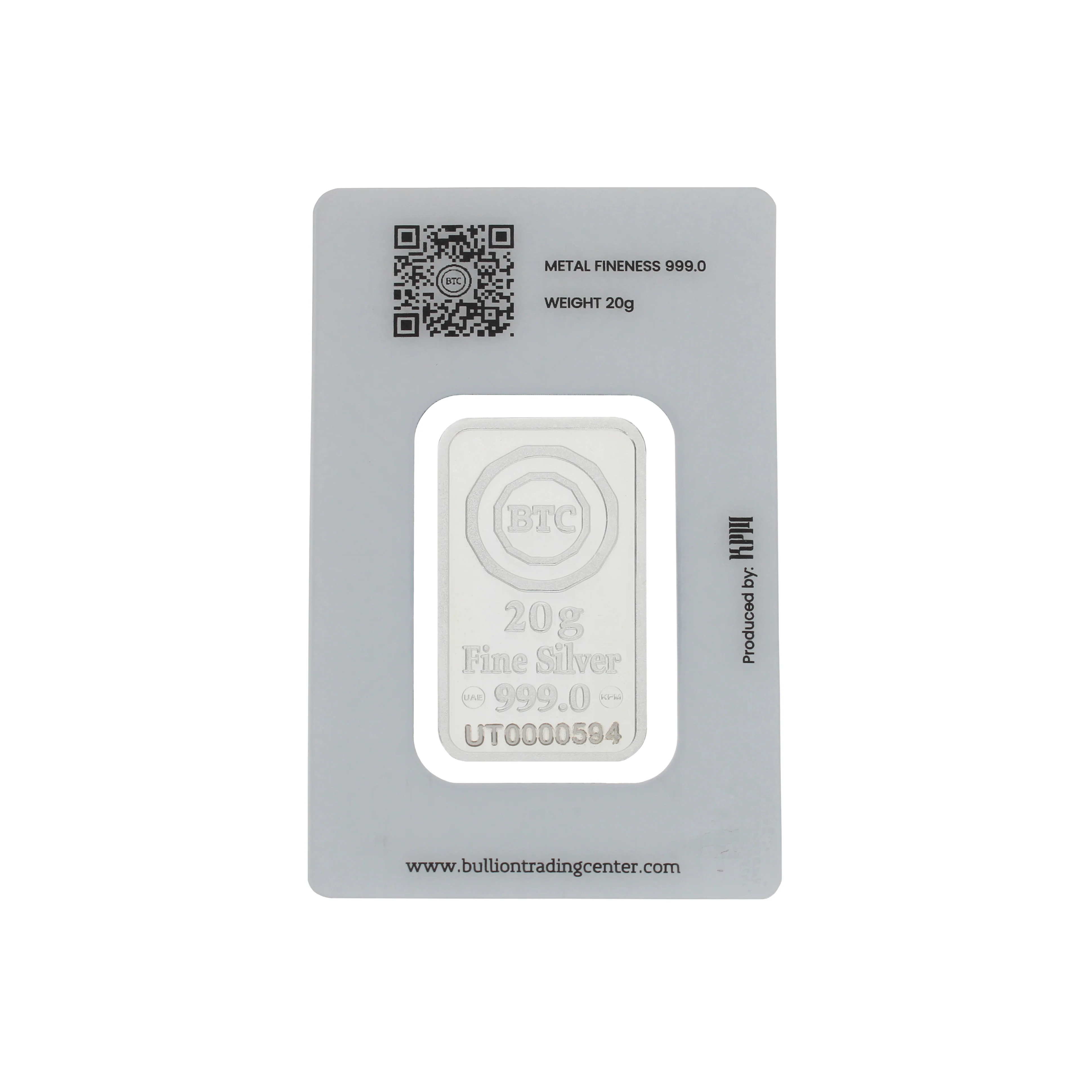 BTC 20 Grams Ummi Silver Bar - FKJGBRSL6898 - Image 2