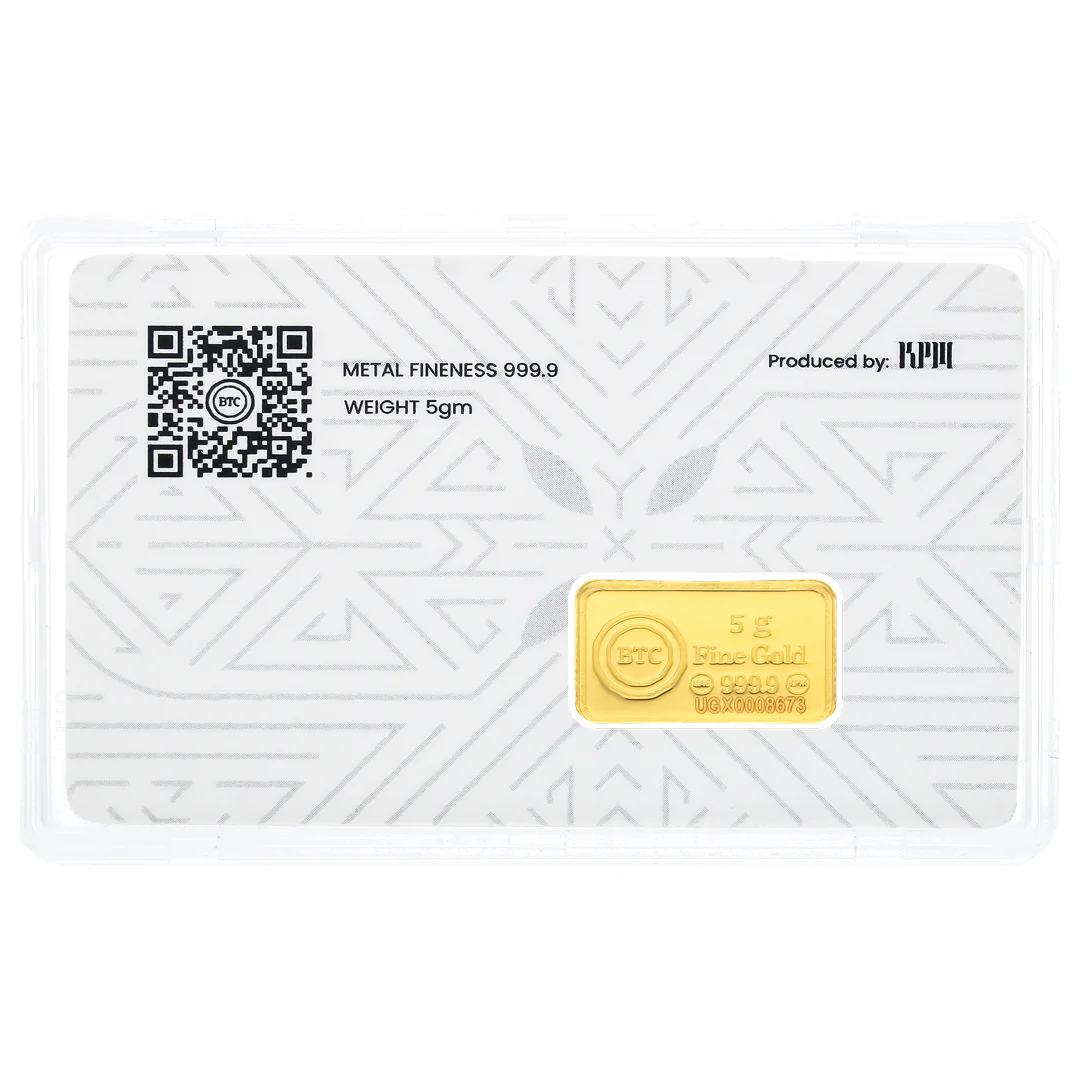 BTC 5 Grams Madina Gold Bar 24KT - FKJGBR24K6920 - Image 3