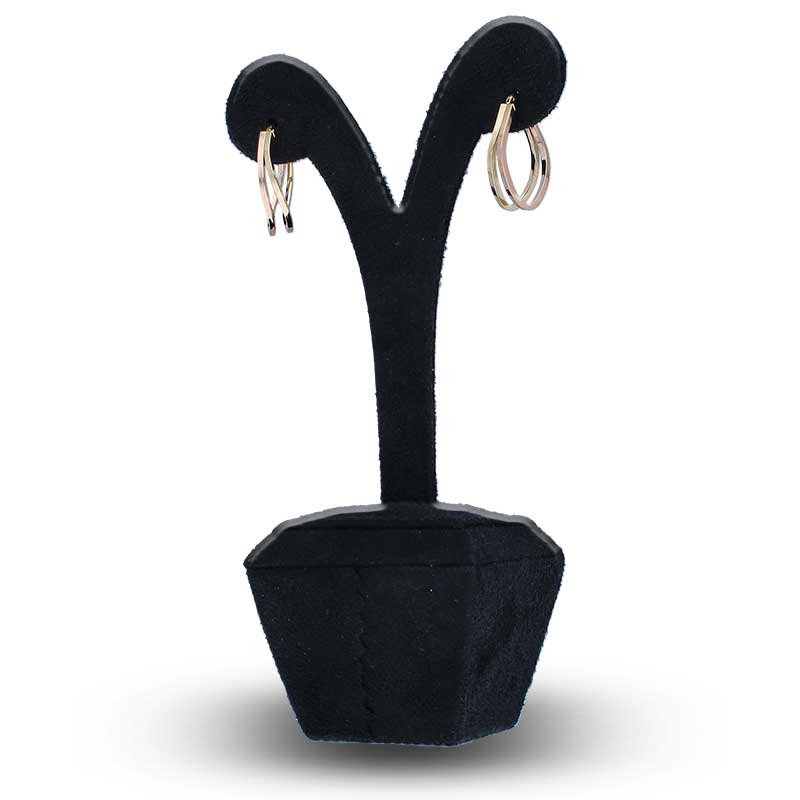Dual Tone Gold Clip Earrings 18KT - FKJERN18KU3097 - Image 4