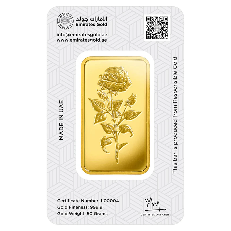 Emirates 50 Grams 999.9 Purity Gold Bar - FKJGBR24K2200 - Image 4
