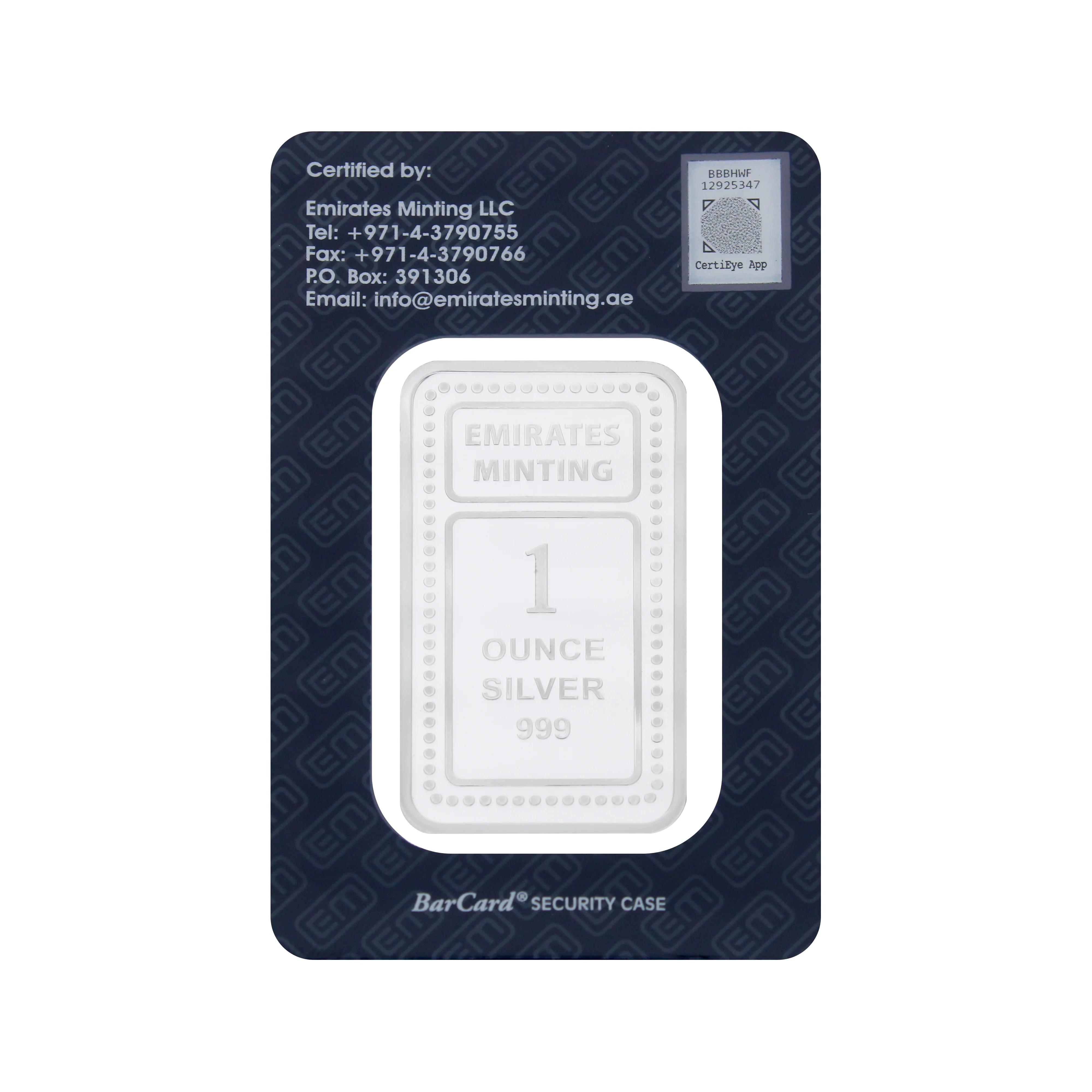 Emirates Minting 1 Ounce Flower Silver Bar 999.0 Purity - FKJGBRSL6840 - Image 2