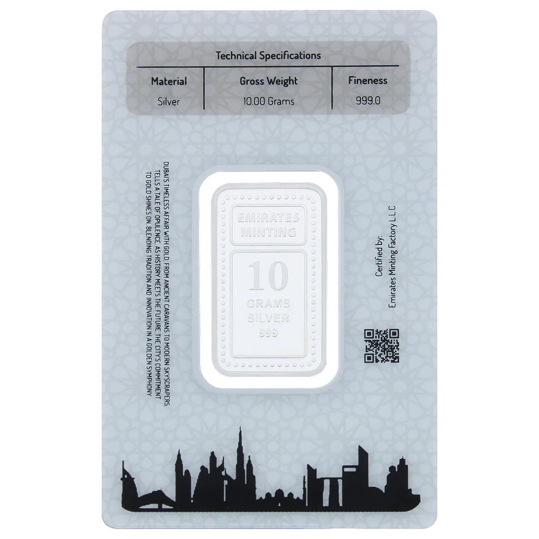 Emirates Minting 10 Grams Flower Silver Bar 999 Purity - FKJGBRSL2262 - Image 2