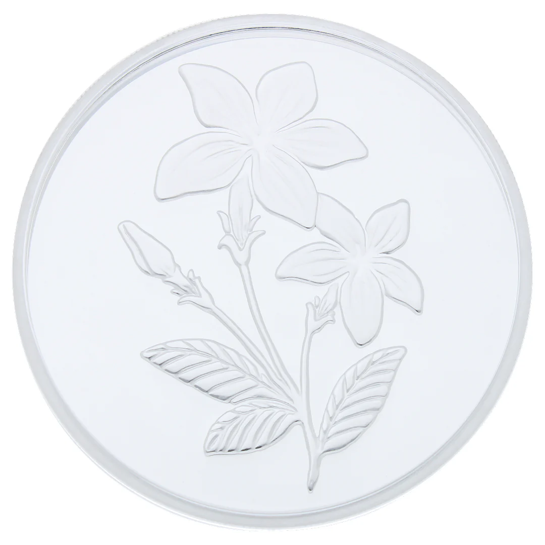Emirates Minting 50 Grams Flower Silver Coin 999 Purity- FKJCONSL2256 - Image 2