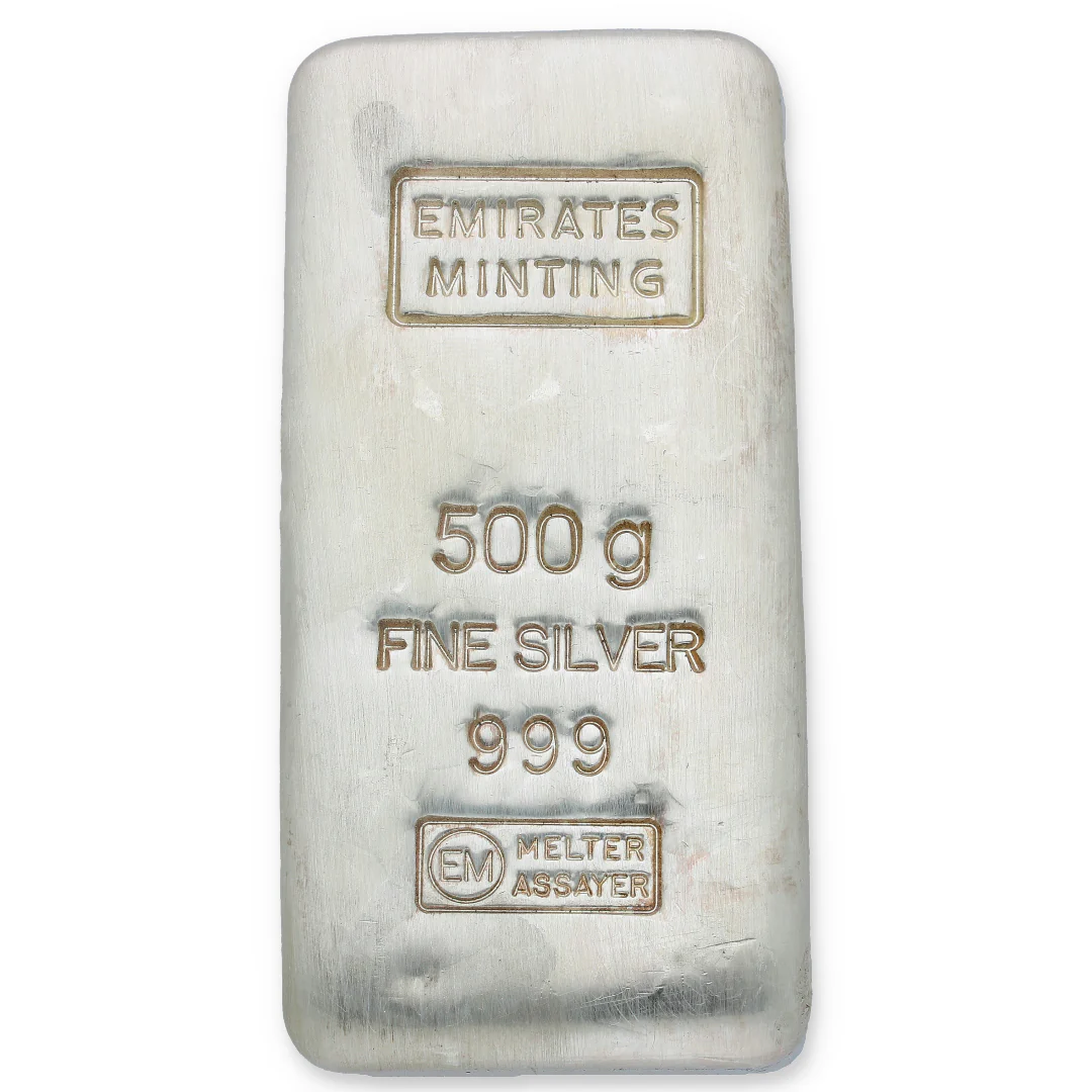 Emirates Minting 500 Grams Silver Bar 999.0 Purity - FKJGBRSL2289