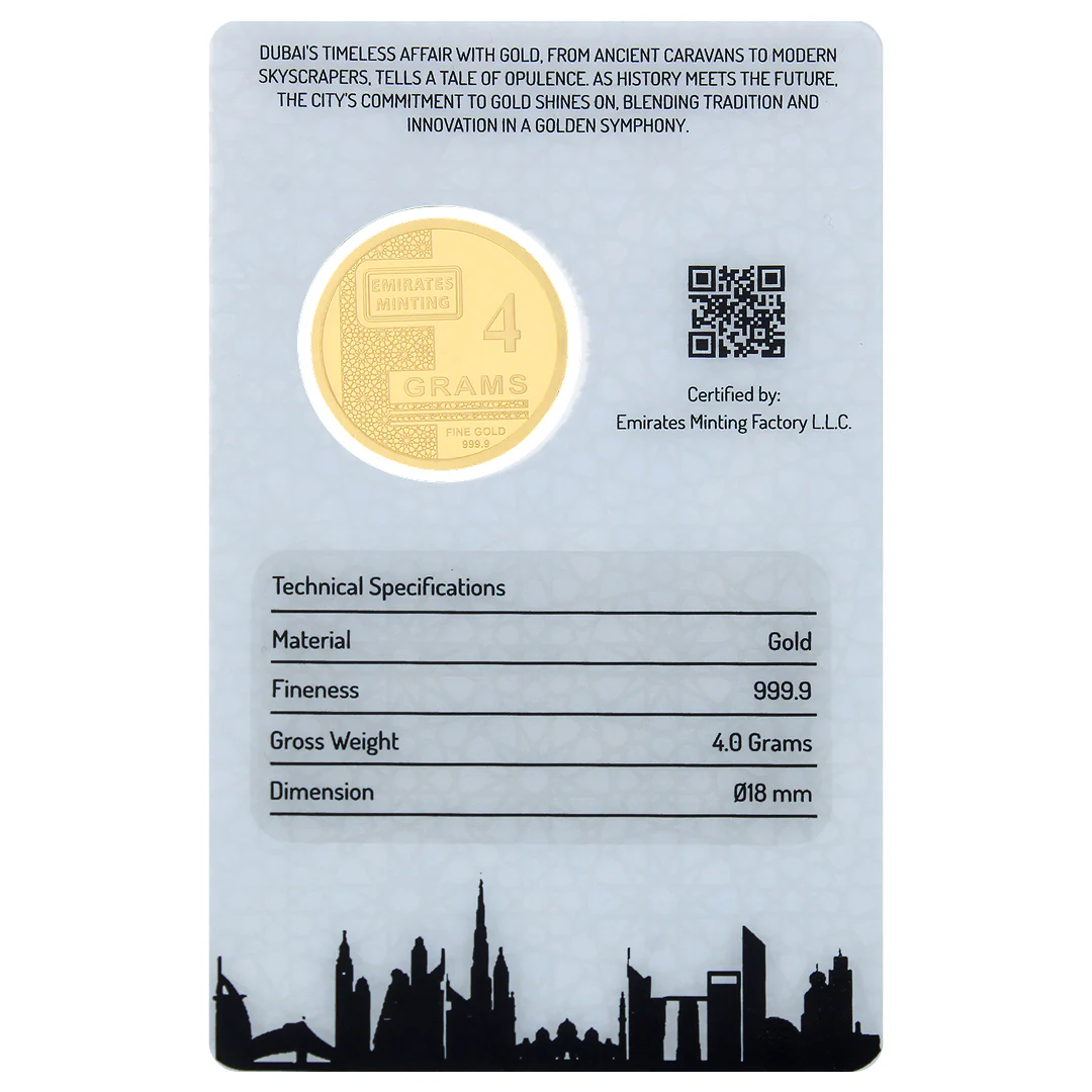Emirates Minting Gold 4 Grams Camel Coin 24KT 999.9 Purity - FKJCON24K2273 - Image 2