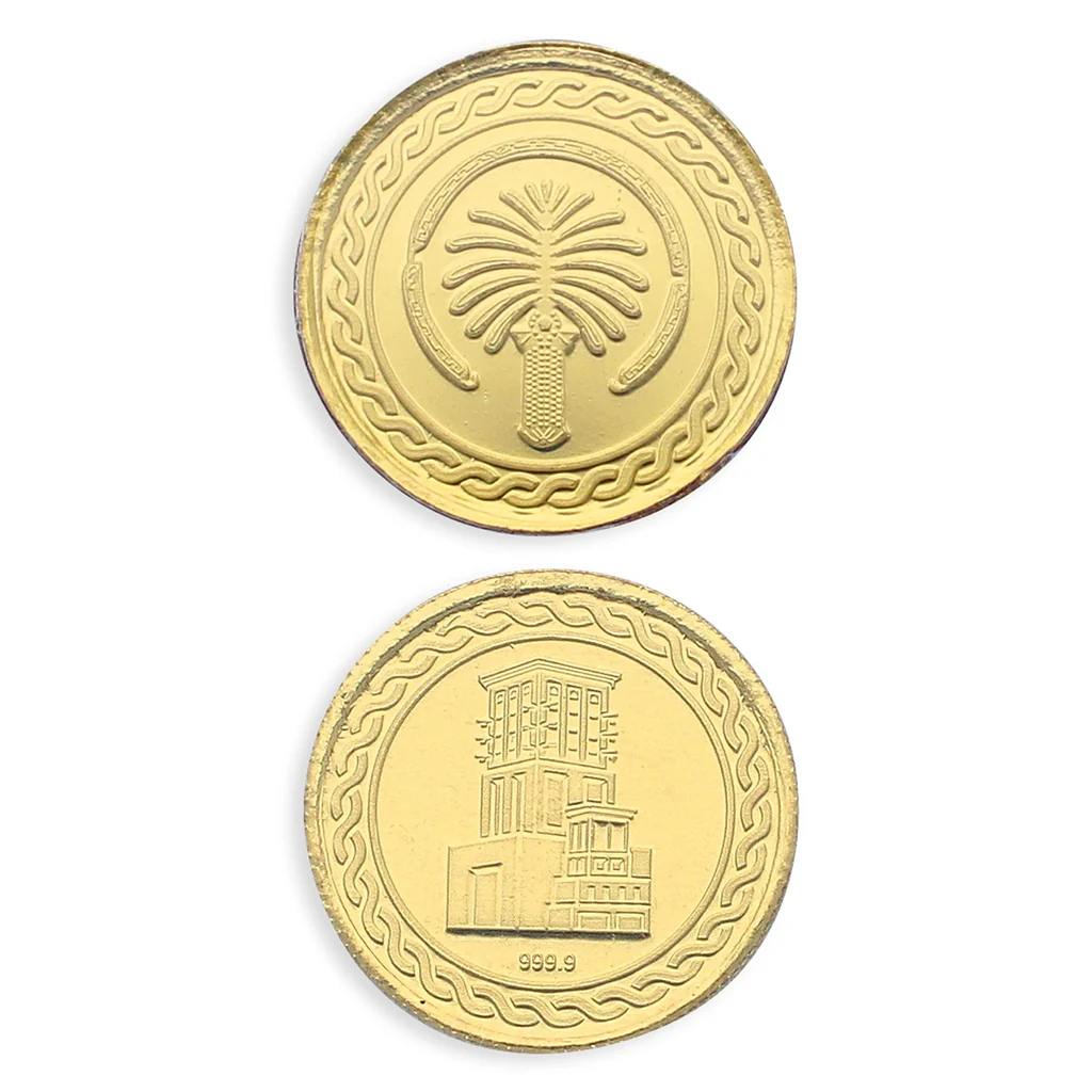 Gold 10 Gram Dubai Palm Coin 24KT 999.9 Purity - FKJCON24KU6107 - Image 6