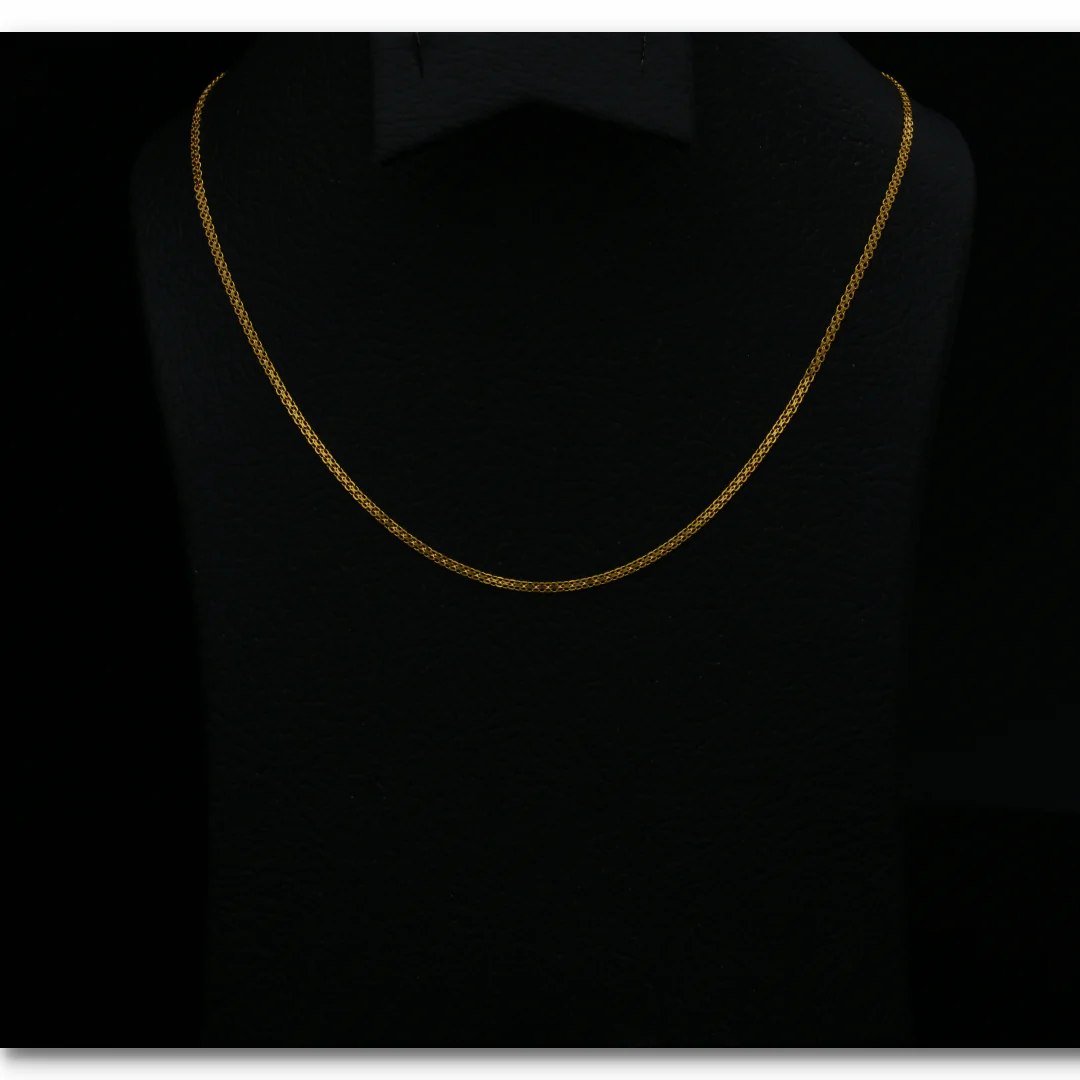 Gold 16 Inches Box Chain 18KT - FKJCN18KU6409