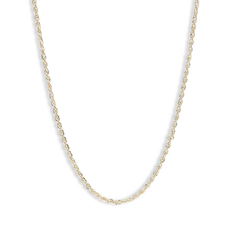 Gold 16 Inches Rope Chain 18KT - FKJCN18KU3005