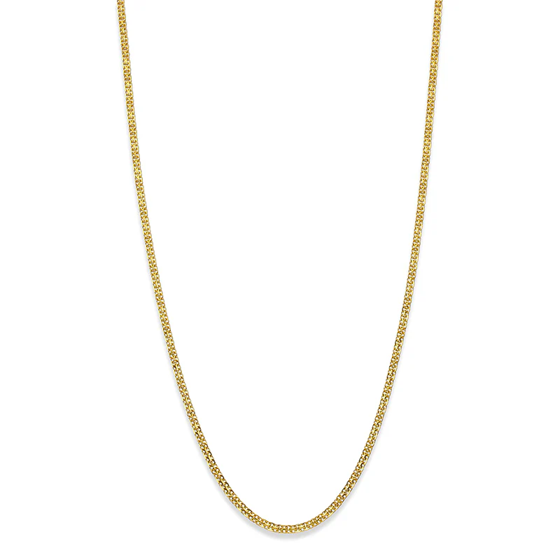 Gold 18 Inches Carpet Chain in 18KT - FKJCN18KU6322