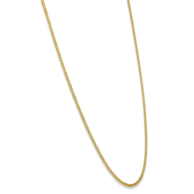 Gold 18 Inches Carpet Chain in 18KT - FKJCN18KU6322 - Image 2