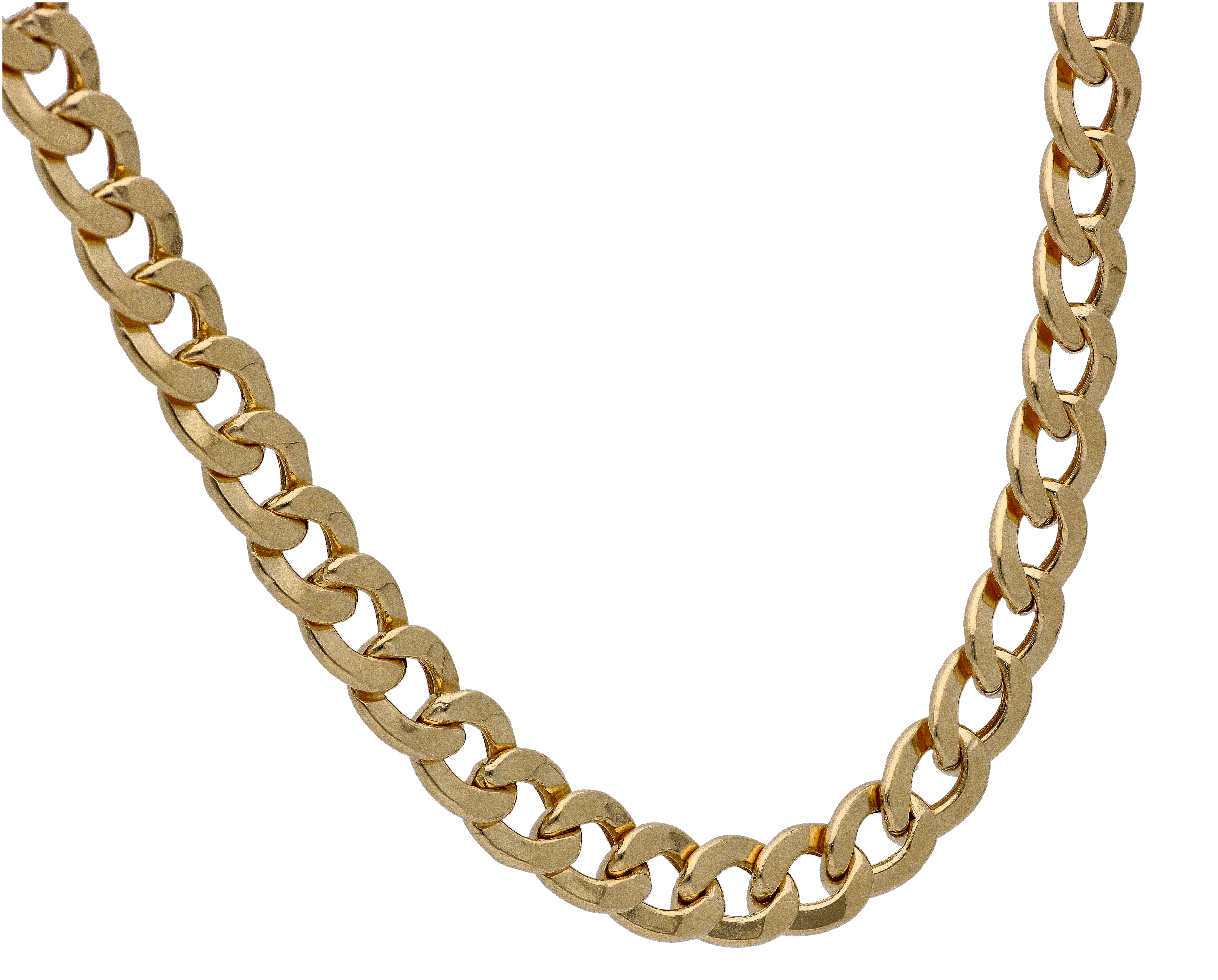 Gold 18 Inches Curb Chain in 18KT - FKJCN18KU6310 - Image 2