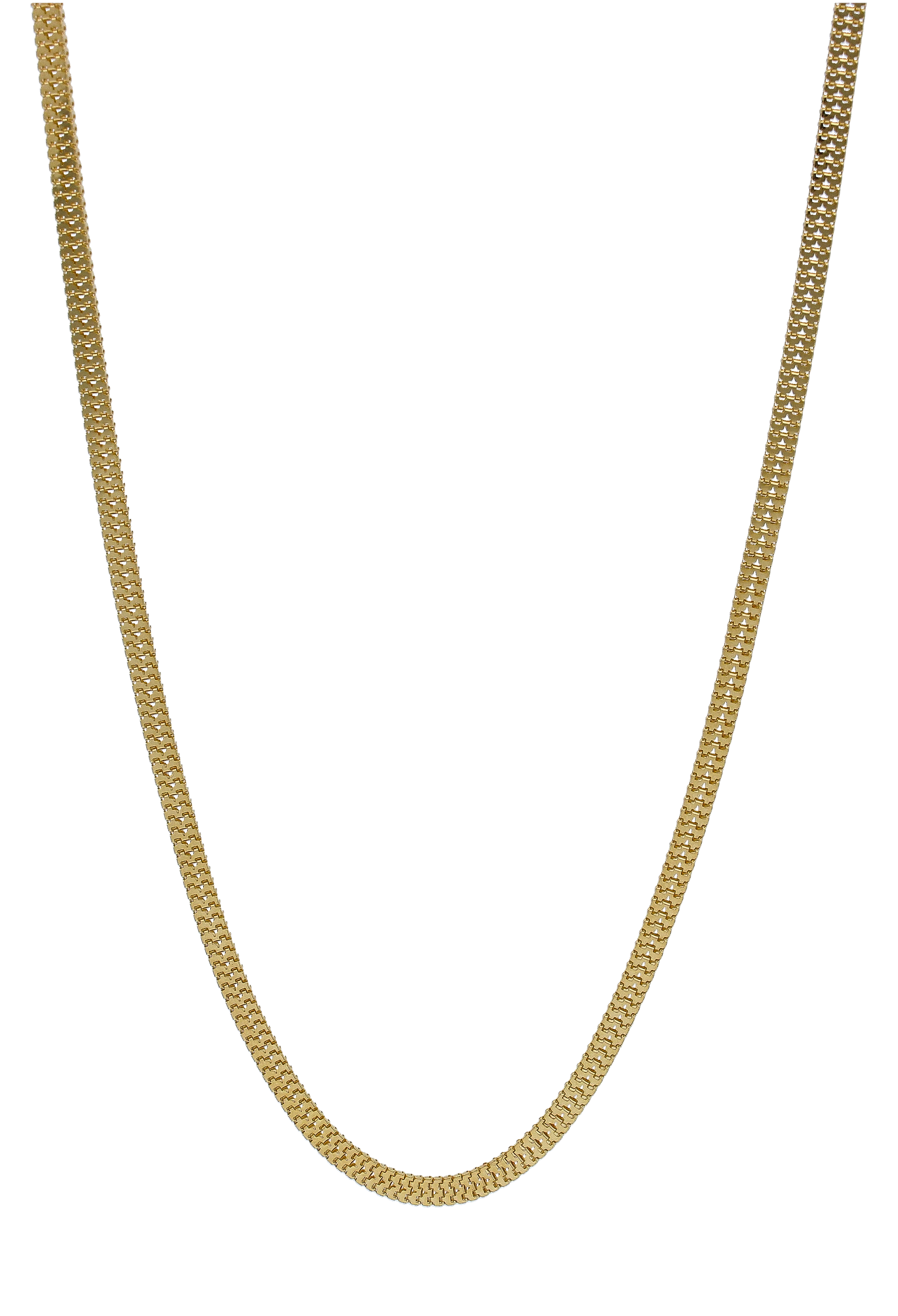 Gold 22 Inches Curb Chain in 18KT - FKJCN18KU6311