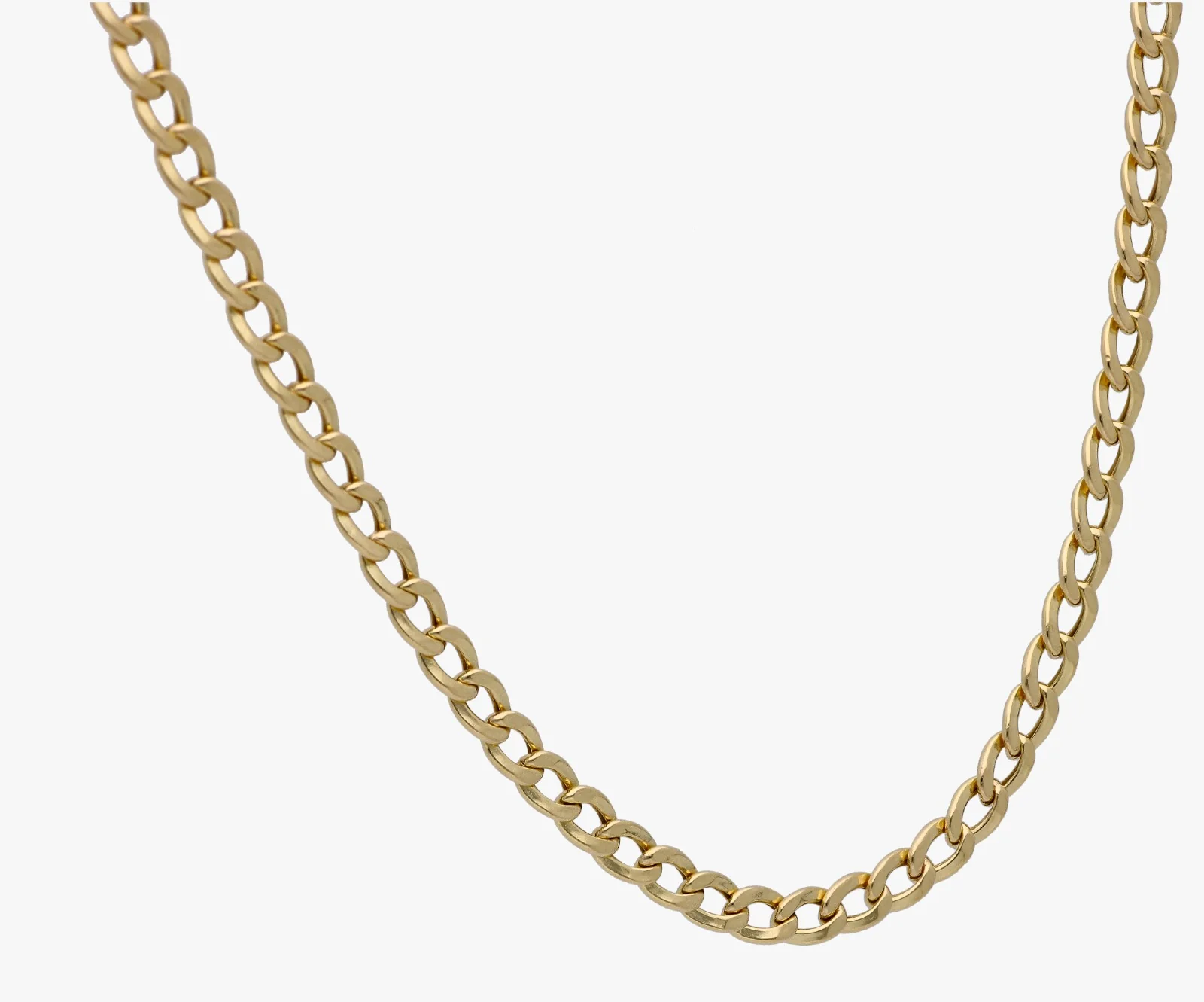 Gold 18 Inches Curb Chain in 18KT - FKJCN18KU6319 - Image 2