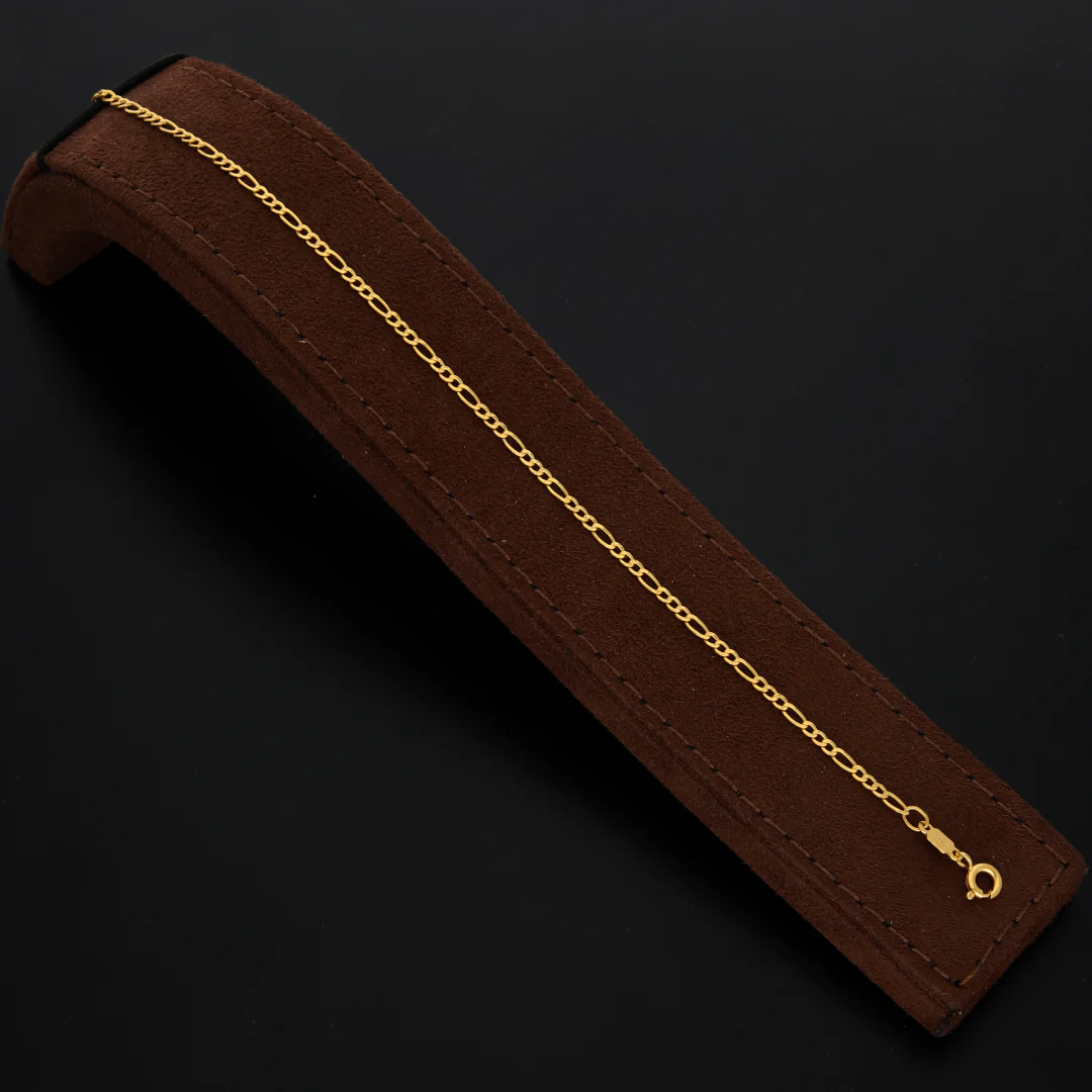 Gold Figaro Bracelet 18KT - FKJBRL18KU6560 - Image 2