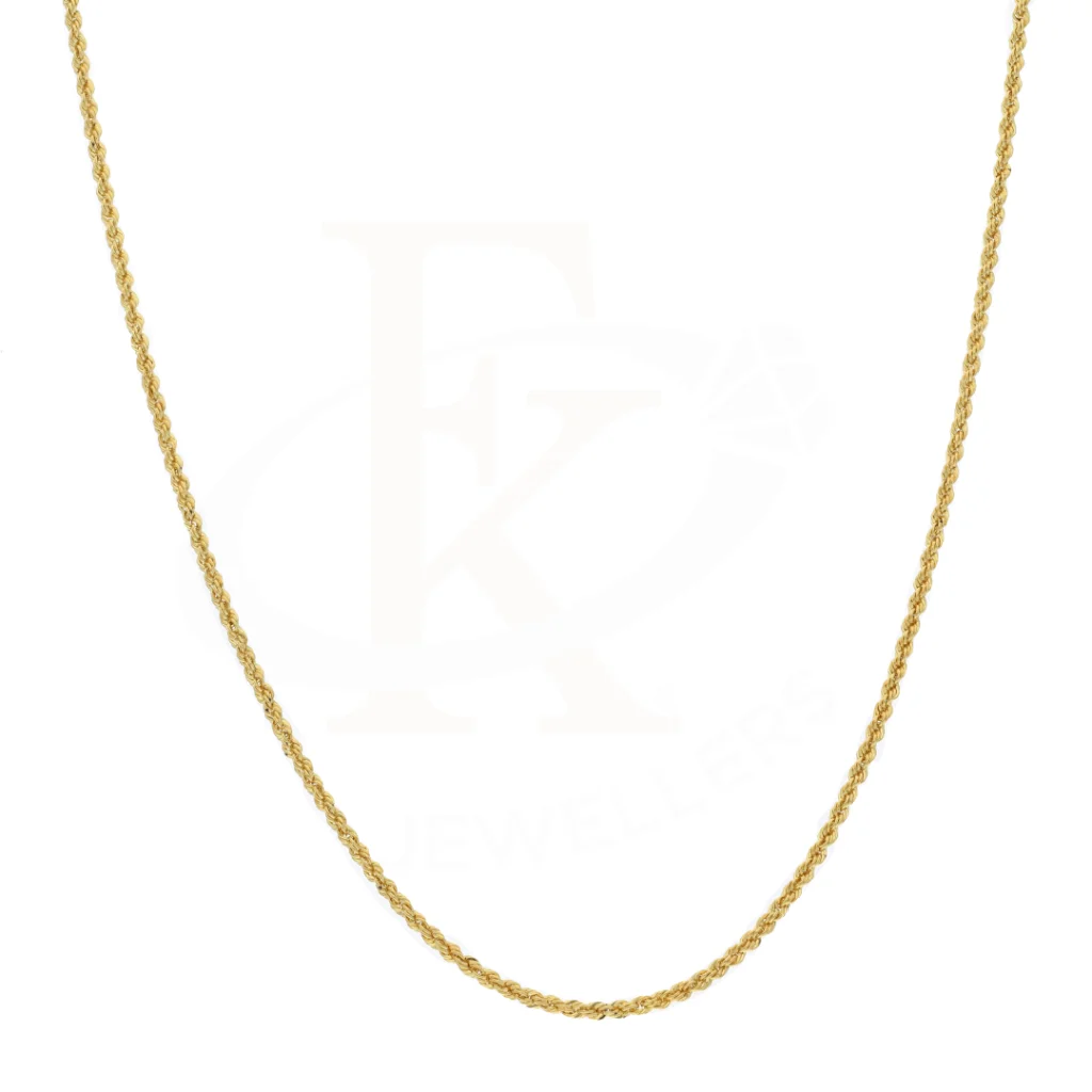 Gold 18 Inches Rope Chain 18KT - FKJCN18K8332 - Image 3