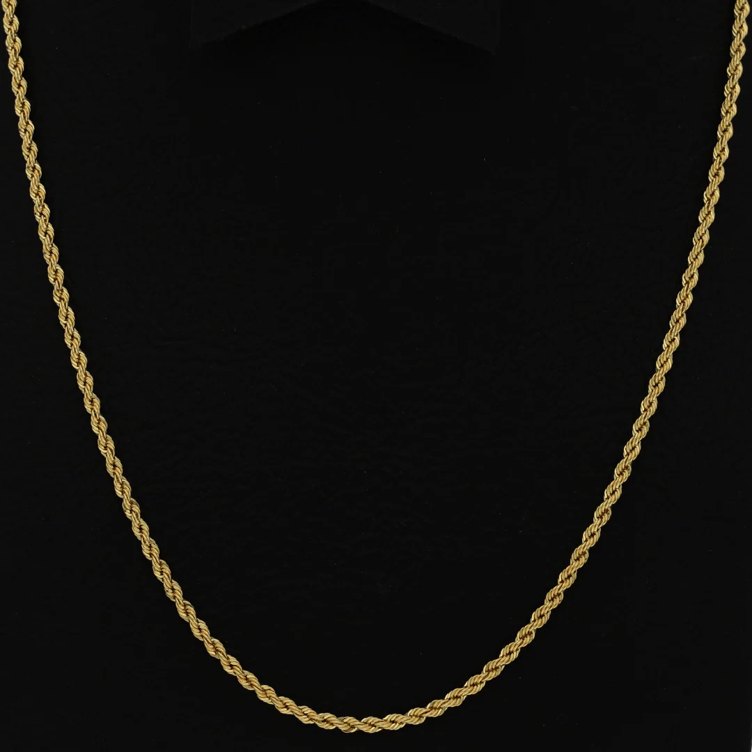 Gold 18 Inches Rope Chain 18KT - FKJCN18KU6407 - Image 2