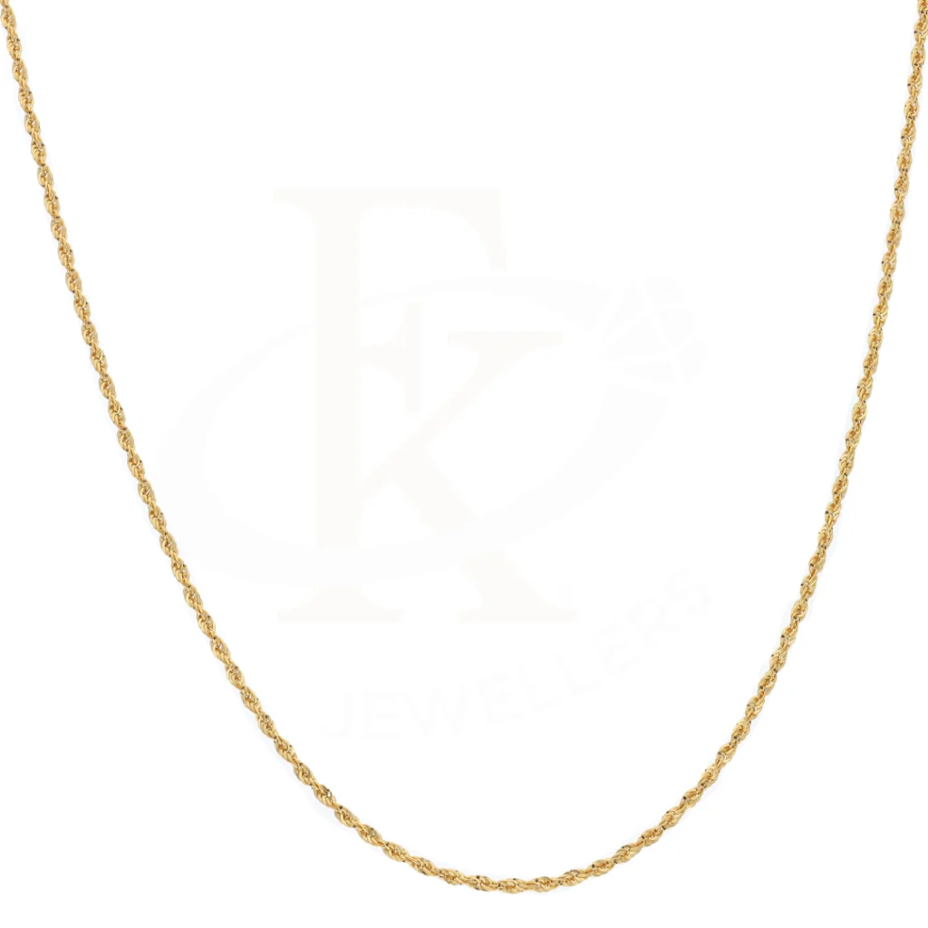 Gold 18 Inches Rope Chain 18KT - FKJCN18KU6552 - Image 3