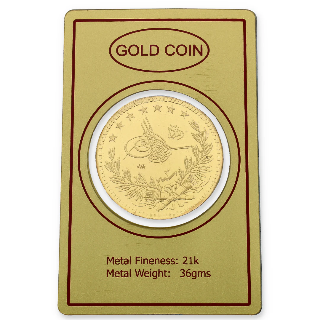 Gold 21KT Turkish Lira 36 Grams Coin - FKJCON21K2298 - Image 3