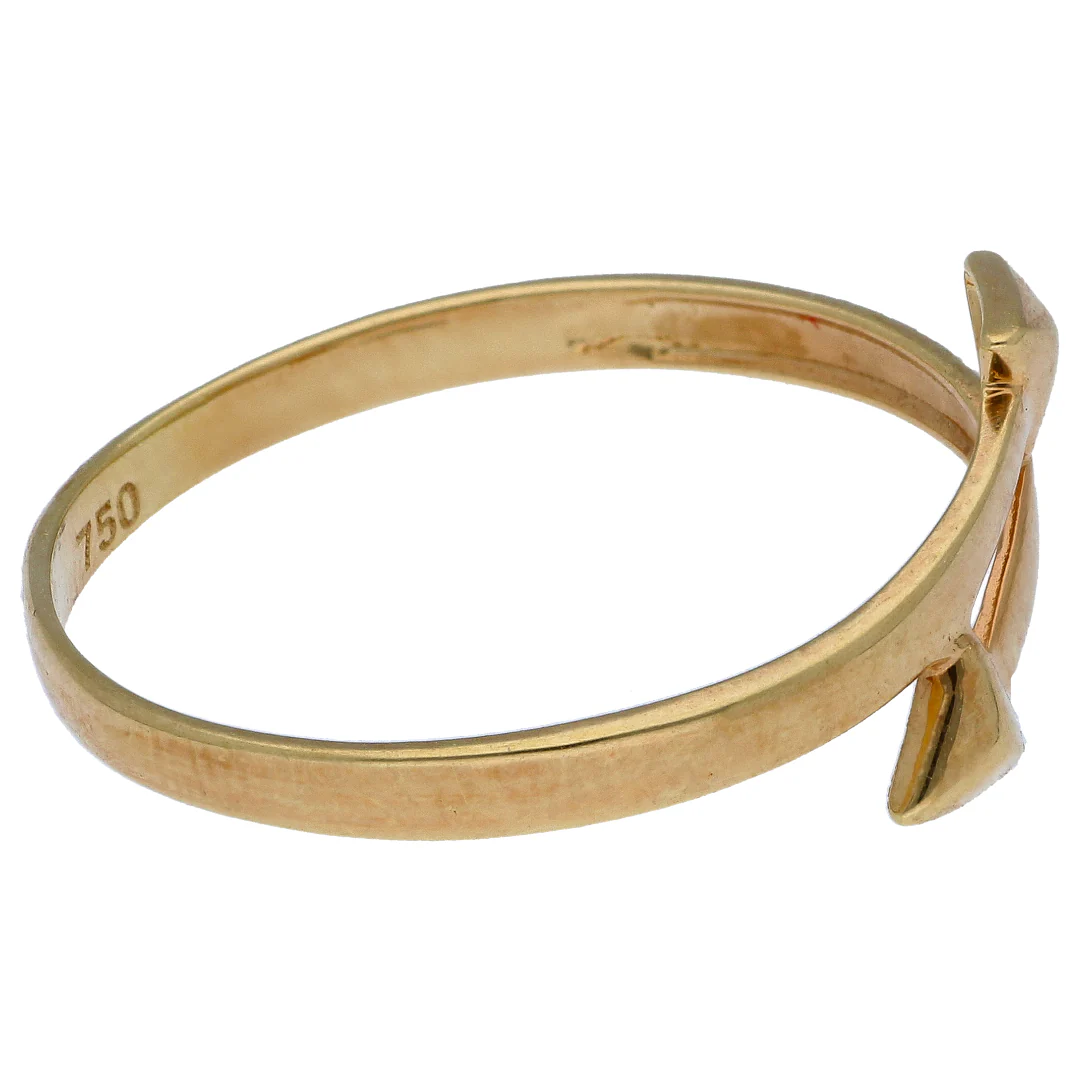 Gold Arrow Shaped Ring 18KT - FKJRN18KU6542 - Image 2