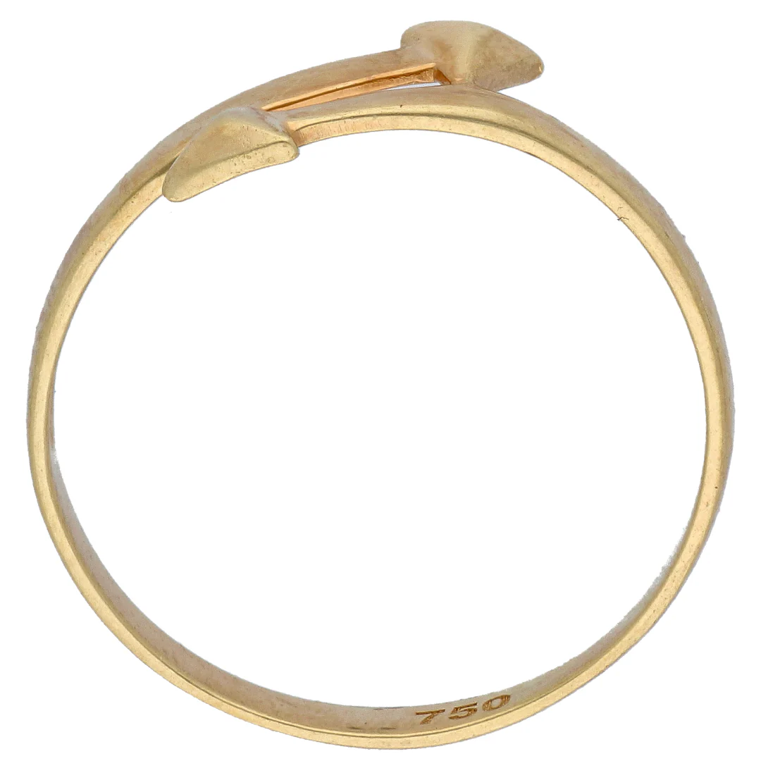 Gold Arrow Shaped Ring 18KT - FKJRN18KU6542 - Image 4