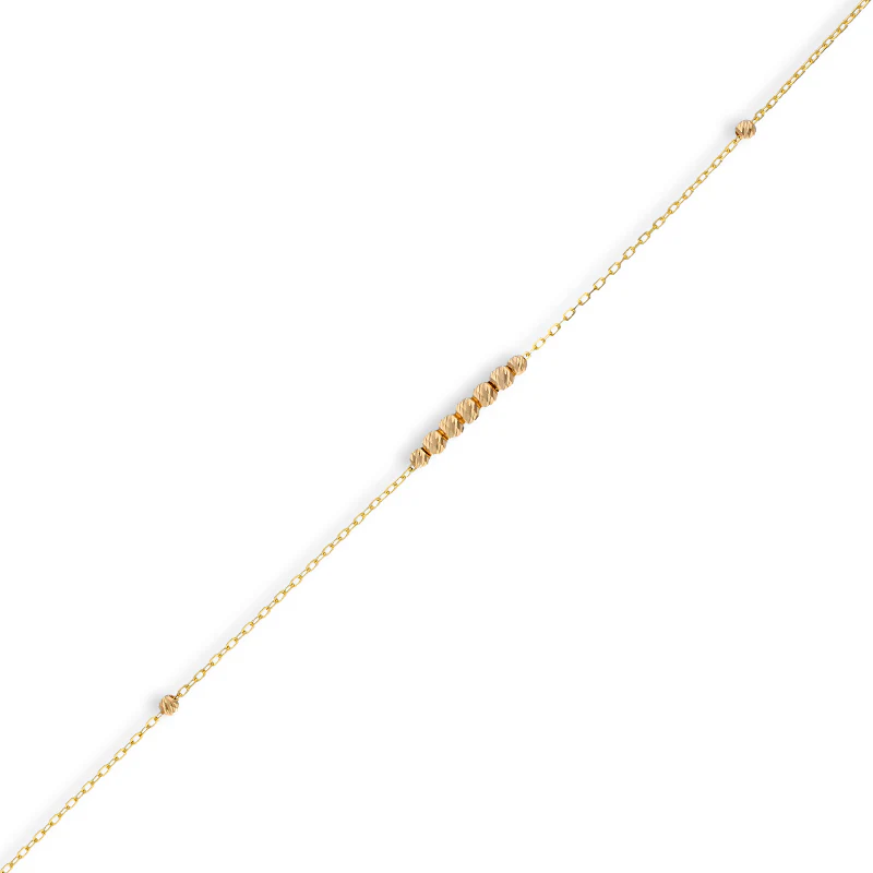Gold Beads Bracelet 21KT - FKJBRL21KU6033 - Image 2