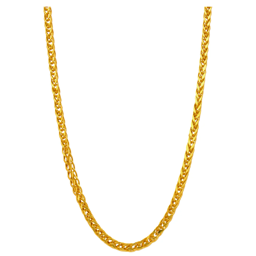 Gold Braided Chain 22KT - FKJCN22KU6623 - Image 2