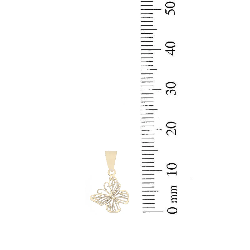 Gold Butterfly Pendant 18KT - FKJPND18KU1068 - Image 2