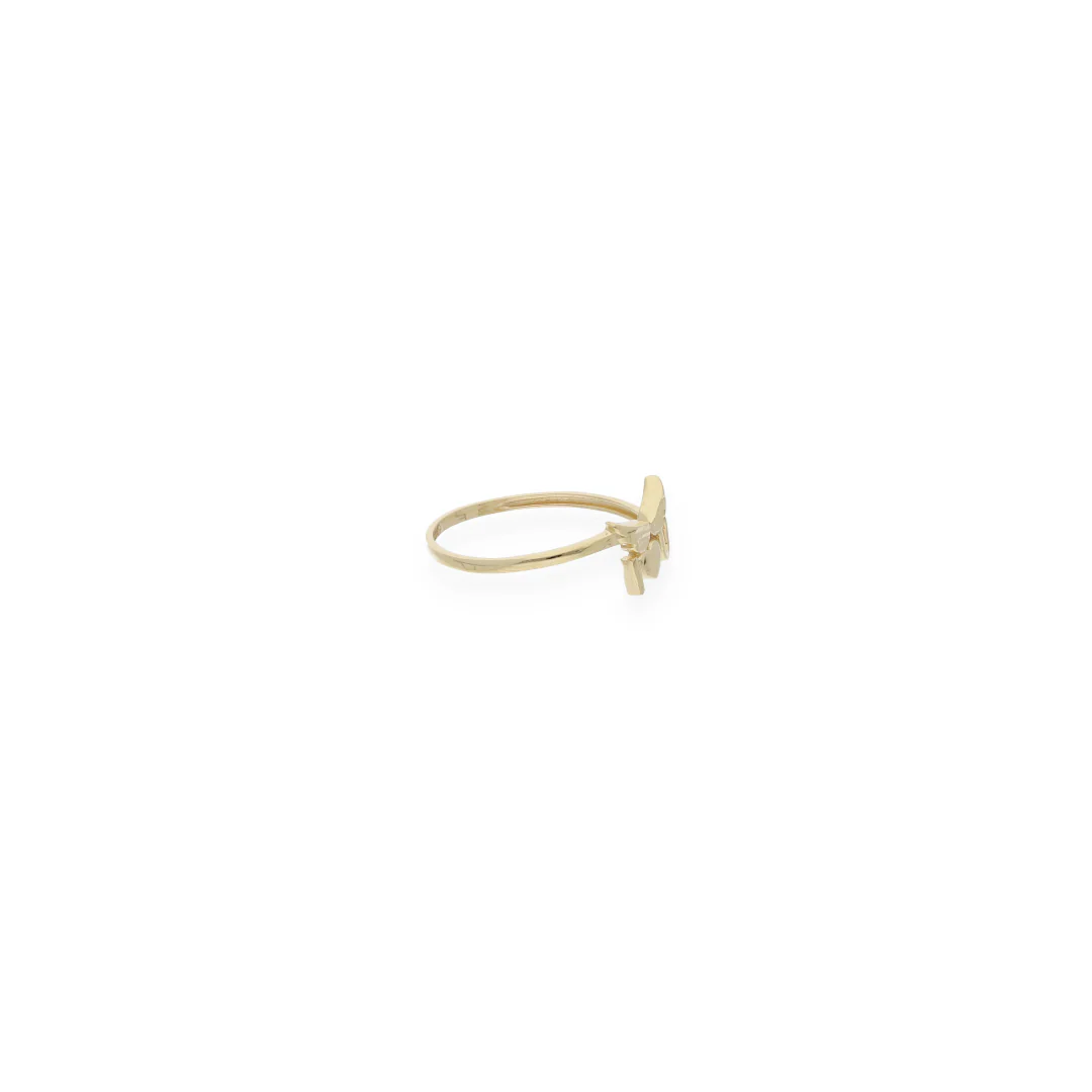 Gold Butterfly Shaped Ring 18KT - FKJRN18KU6139 - Image 5