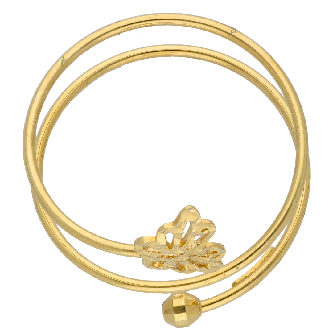 Gold Butterfly Spiral Shaped Ring 18KT - FKJRN18KU6540 - Image 3