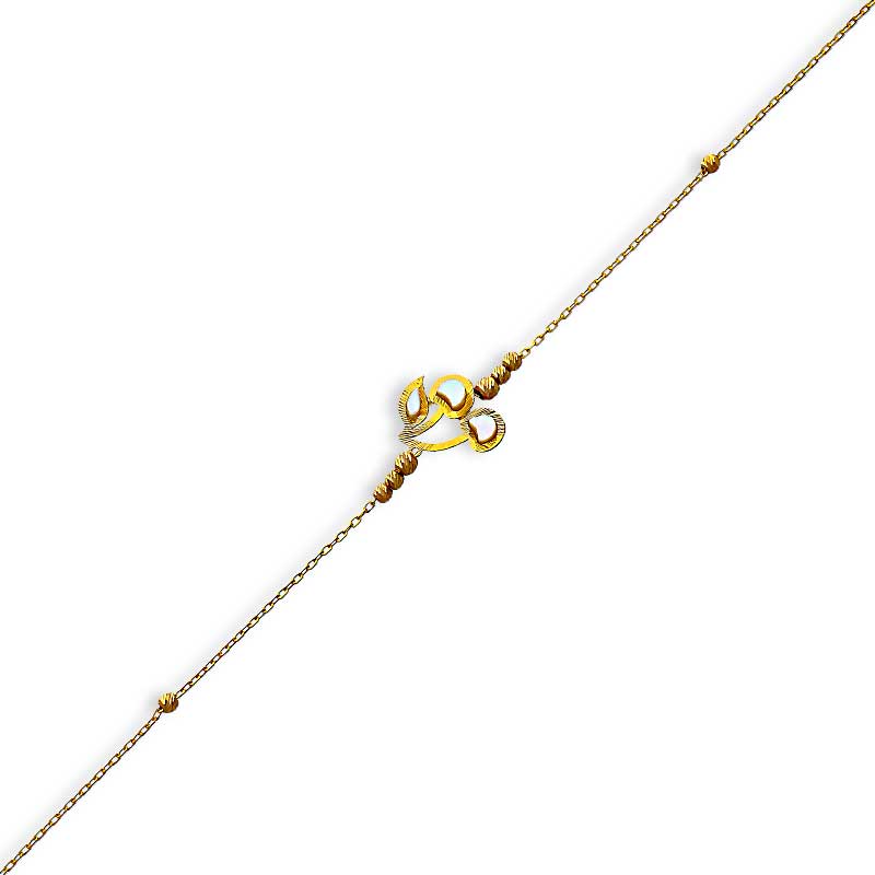 Gold Cherry Shaped Bracelet 21KT - FKJBRL21KU6029 - Image 2