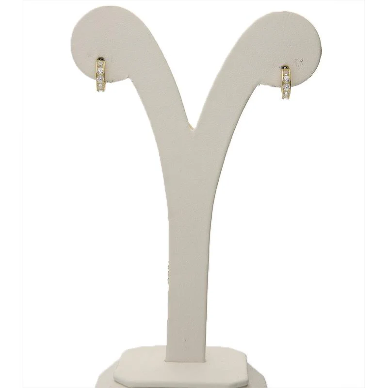 Gold Clip on Hoop Earrings 18KT - FKJERN18K2446 - Image 3