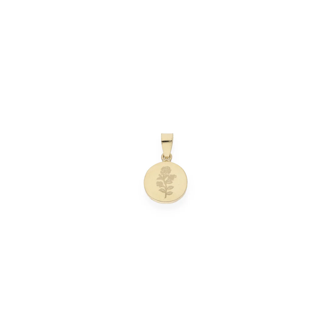 Gold Coin Shaped Pendant 18KT - FKJPND18KU6147 - Image 3