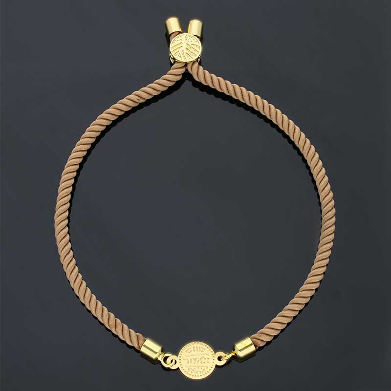 Gold Coin String Bracelet 21KT - FKJBRL21KU1071 - Image 2