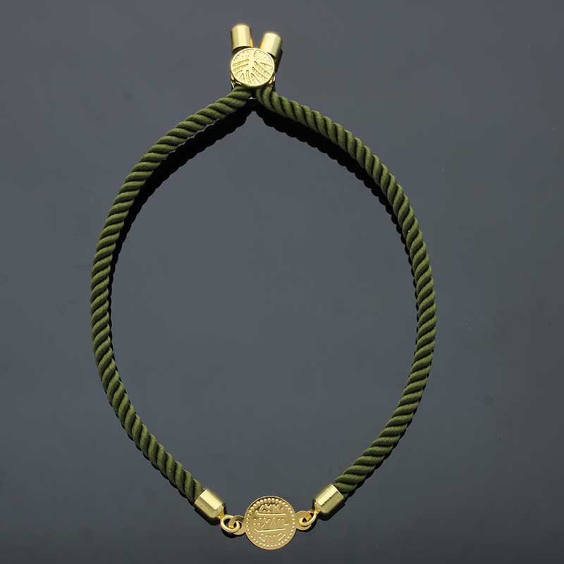 Gold Coin String Bracelet 21KT - FKJBRL21KU1086 - Image 2
