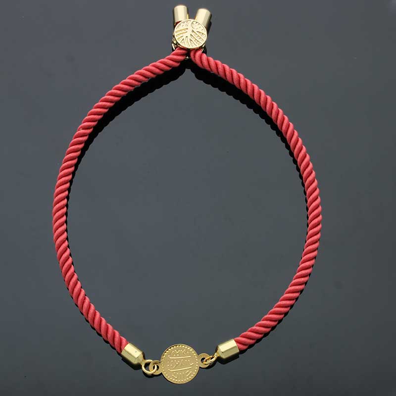 Gold Coin String Bracelet 21KT - FKJBRL21KU1087 - Image 2
