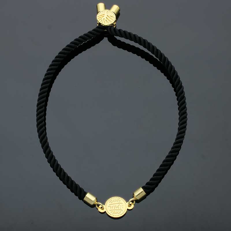 Gold Coin String Bracelet 21KT - FKJBRL21KU1088 - Image 2