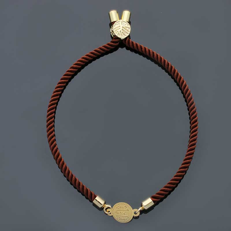 Gold Coin String Bracelet 21KT - FKJBRL21KU1105 - Image 2