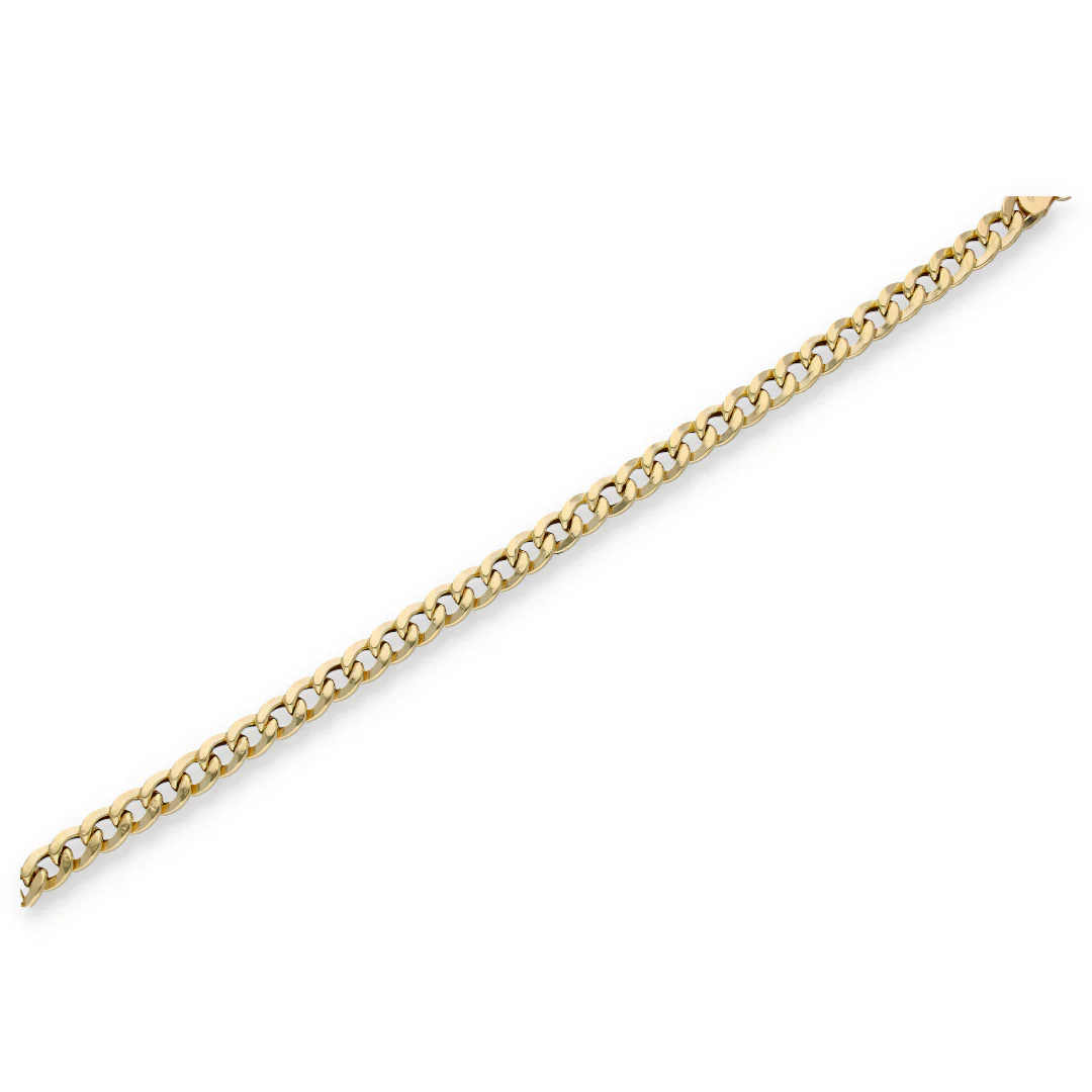 Gold Curb Bracelet 18KT - FKJBRL18KU6353 - Image 2