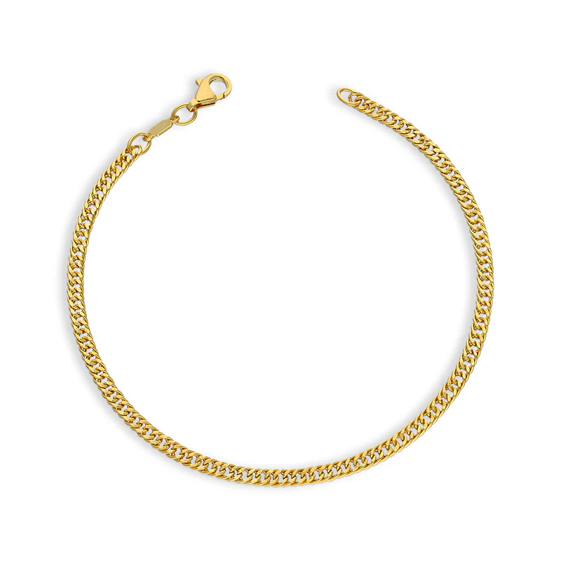 Gold Curb Bracelet 21KT - FKJBRL21KU6057