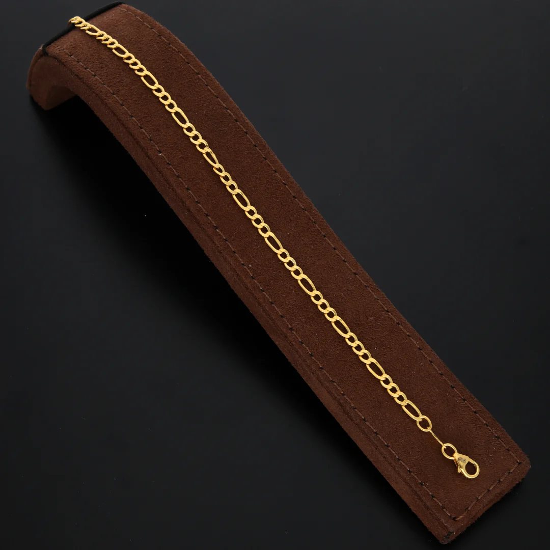Gold Figaro Bracelet 18KT - FKJBRL18KU6559 - Image 2