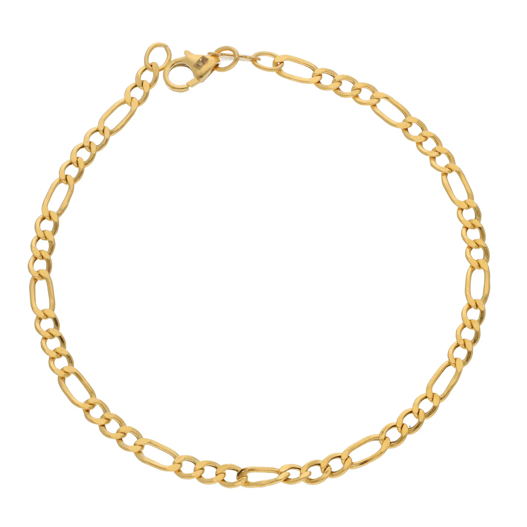 Gold Figaro Bracelet 18KT - FKJBRL18KU6559 - Image 3