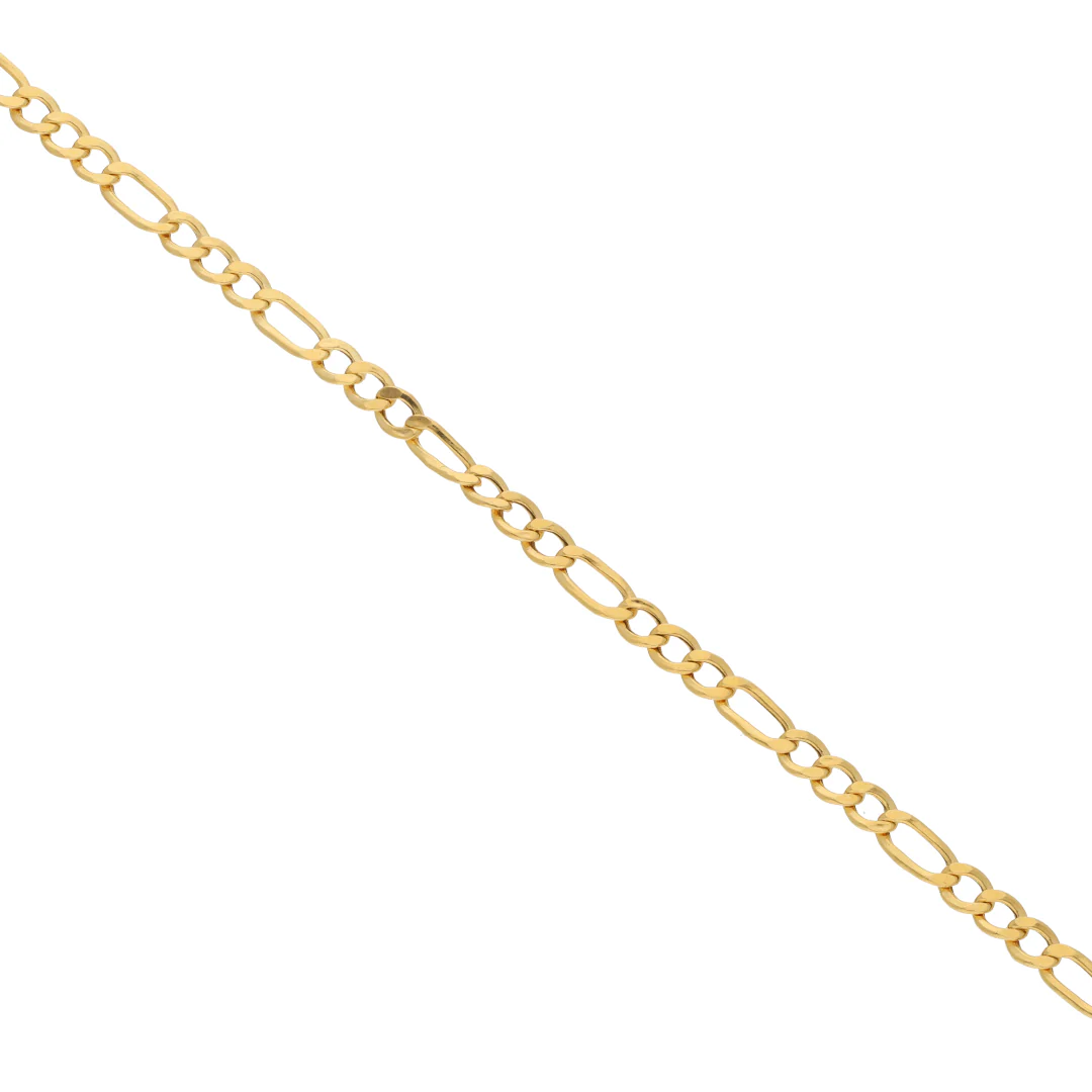 Gold Figaro Bracelet 18KT - FKJBRL18KU6559 - Image 4