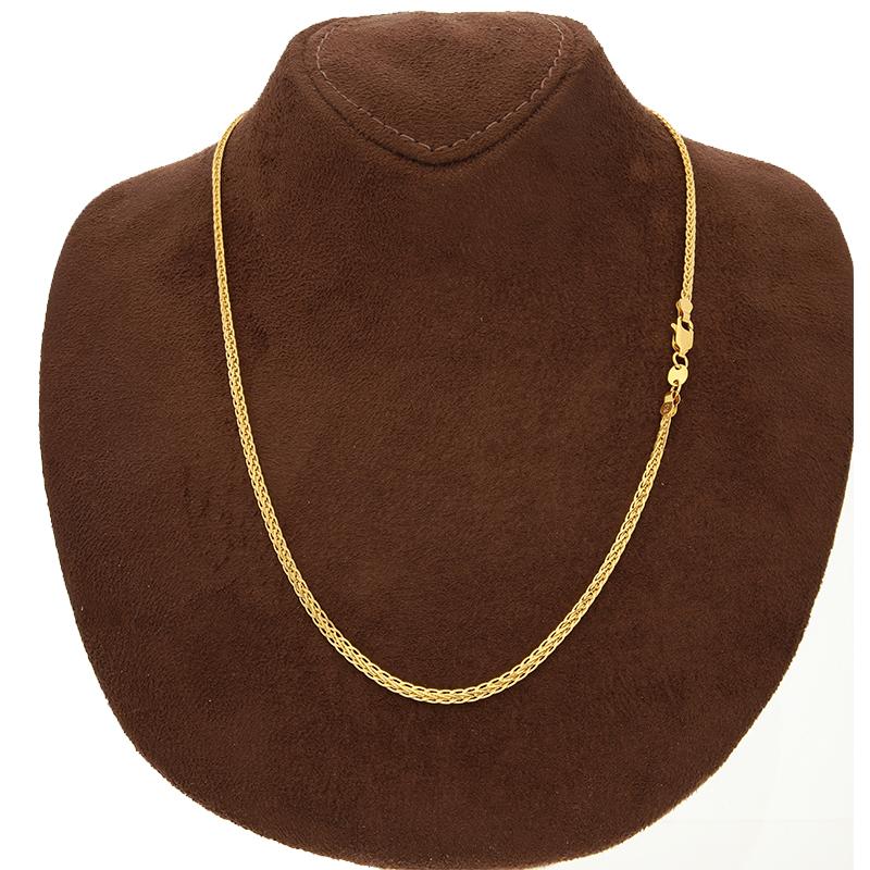 Gold 18 Inches Flat Chain 22KT - FKJCN22K2180 - Image 3