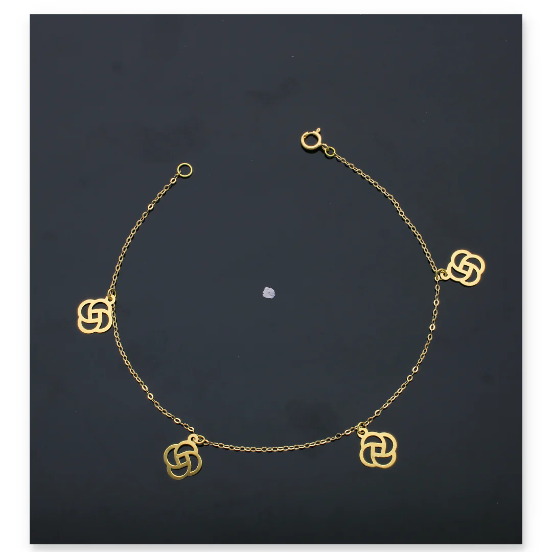 Gold Flower Bracelet 18KT - FKJBRL18KU6118 - Image 3