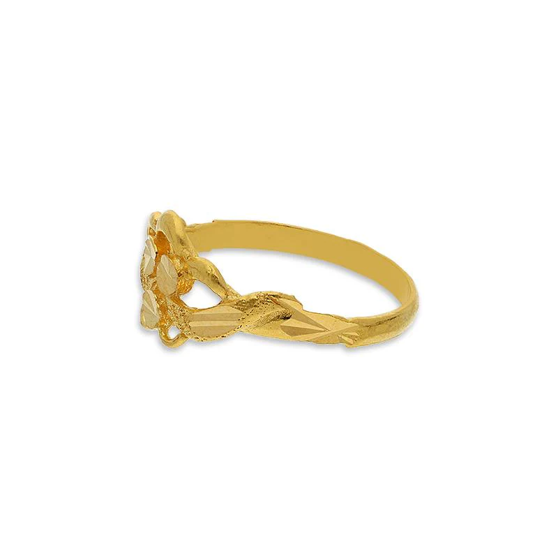 Gold Flower Ring 22KT - FKJRN22K2730 - Image 4