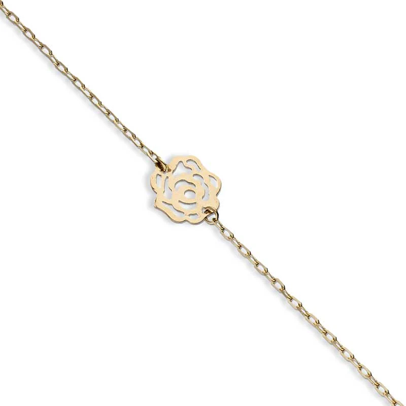 Gold Flower Shaped Bracelet 18KT - FKJBRL18KU1029 - Image 2
